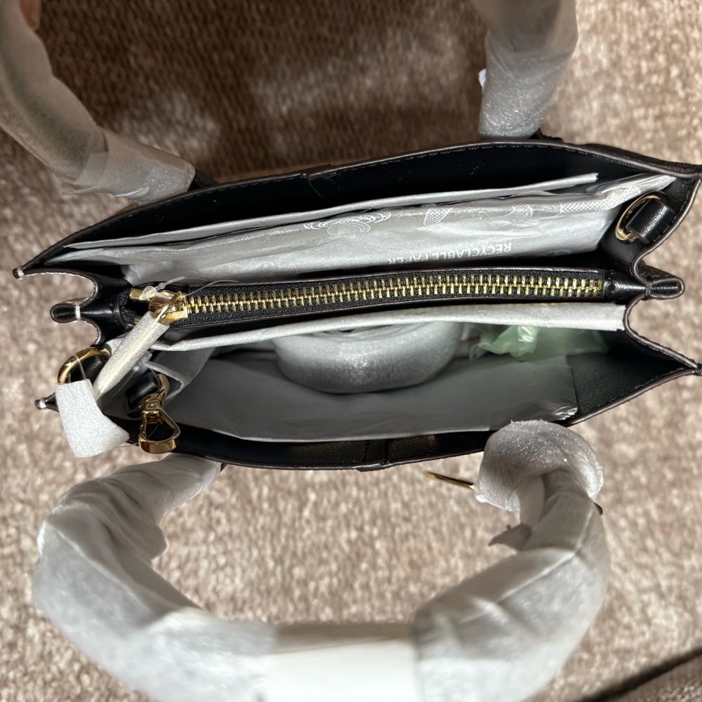 Michael Kors Two-Tone Black and Cream Satchel - Picture 5 of 5